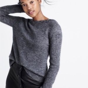 Sezane Heather Gray Crewneck Sweater